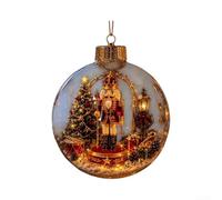 Boule de Noël Story 12cm Plastique Transparent pour déco Boule(7) | Plastique transparent, 12cm, design unique, ambiance nostalgique, intérieur extérieur