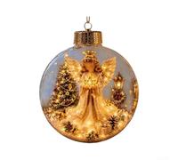 Boule de Noël Story 12cm Plastique Transparent pour déco Boule(Size；1) | Plastique transparent, 12cm, design unique, ambiance nostalgique, intérieur extérieur