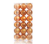 Boule de Noel Suspendre Ornement Lot de 24/36 Boules Noël 3 Cm, Décorations for Sapin, Pendentifs À Suspendre, Décoration Fête Domicile(36Pcs Orange)