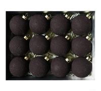 Boule de Noël texturée en ciment avec givré mat pour sapin saisonnier et décoration de vacances, matériau plastique (E)