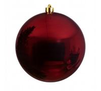 Boule de Noël XXL rouge foncé mate, incassable - Boule de Noël XXL - 250 mm