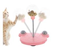 Boule De Nourriture Interactive Pour Chat - Distributeur De Friandises , Mangeoire À Jouets À Plateau Tournant, Fournitures Éducatives Pour Animaux De Compagnie, Équipement D'entraînement Automatiqu