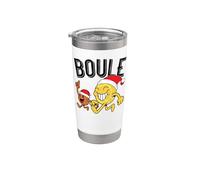 Boule de pétanque en forme de cochon qui allait boulen pour les joueurs de boules Gobelet isotherme en acier inoxydable double paroi