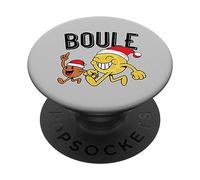 Boule de pétanque en Forme de Cochon Qui allait boulen pour Les Joueurs de Boules PopSockets PopGrip Adhésif