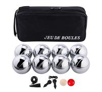 Engelhart Sacoche de transport 010203 – Jeu de 8 boules de pétanque, distance-mètre, sacoche nylon