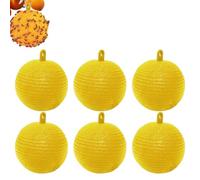 Boule De Piège à Mouches Suspendue Boule Anti Mouche Interieur - Attrape Mouche et Insectes | Piège Collant Efficace pour Intérieur & Extérieur | pour Cuisine, Verger, Boutique de Fruits (Jaune)
