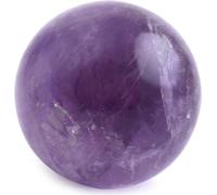 Boule de pierre de cristal naturelle d'améthyste, taillée, énergie de guérison, 3,5-4cm