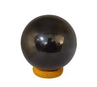 Boule de pierre de tourmaline noire Sphère de pierres précieuses naturelles avec support Reiki Chakra Aura équilibrant le générateur d'énergie de méditation de yoga métaphysique 70-80 MM