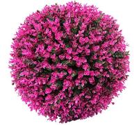 Boule de plantes en plastique, Boules artificielles décoratives, Buis rustique, Décoration murale de fête de mariage, 35cm, rose