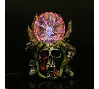 Boule De Plasma Électrostatique Avec Squelette Diable Drôle, Sphère De Lumière Magique En Cristal, Lampe De Vacances, Décoration De Maison/Bureau