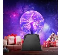 Boule de Plasma Magique, Lumière de Boule de Plasma Électrostatique Sensible au Toucher 15CM 6 pouces, Lampe Plasma Enfant D'électricité pour Décorations Chambre, Table de Chevet, Veilleuse