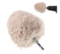 Boule de polissage en laine de 10,2 cm avec tige hexagonale pour le polissage du métal et du bois, efficace avec des techniques de polissage à sec et humide