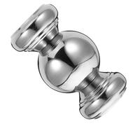 Boule de Poteau de Clôture en Acier Inoxydable Argentée, Double | Connecteur de Poteau, Accessoires pour Mains Courantes, Surface Lisse, Style Minimaliste, pour Escalier et Clôture