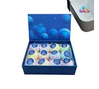 Boule de pour - 12 pièces de savon doux et rafraîchissant pour la peau avec parfum, 7,59 x 2,045,86 pouces, boule de sel de pour anniversaire, spa, douche, salle de, garçons et