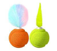 Boule De Pour Animaux De Compagnie, Mouvement Engageant, 5x5x11cm, Balle Gonflable Interactive, Outil D'entraînement Et D'exercice Amusant, Matériau De Sécurité, Pour Les Chatons Intérieurs Pla