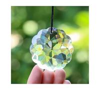 Boule de prisme en cristal à facettes de 45mm, ornement en verre suspendu, décoration de réfraction de la lumière