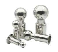 Boule de Pulvérisation Rotative Boule de nettoyage par pulvérisation rotative en acier inoxydable 304 316L, 1 "1.5" 2 "2. à trois clips(57mm x Ferrule 77.5,SS316L)