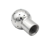 Boule de Pulvérisation Rotative Filetage femelle BSP 1/2 "3/4" 1 ", tête sphérique de nettoyage en acier inoxydable SUS304, lavage par pulvérisation fixe CIP(1")
