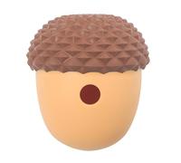 Boule de Puzzle Hien, pignons en Forme gâteau friandise Dispensateur Ball Chien Lent Dispense pour Animaux de Compagnie (Brun avec Jaune)