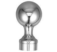 Boule de Rampe en Acier Inoxydable, Embout Décoratif Stable pour Clôtures | Design Monobloc Moulé, Installation Facile, Argenté, pour Garde-corps et Poteaux de Clôture, Accessoire Extérieur