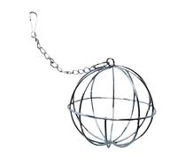 Boule de refoulement de foin pour lapins - Étagère en acier - Distributeur de foin - Petit animal - Support facile à suspendre - Outil d'alimentation sûr - Distributeur de foin pour chinchilla