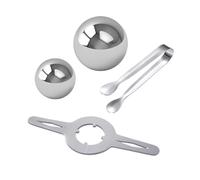 Boule de refroidissement à - Sphère de glace en acier inoxydable pour le café, le whisky, la bière, le jus de fruits, conservation durable des saveurs | Boule de glace réutilisable pour le
