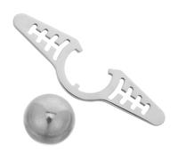 Boule de Refroidissement Espresso Réutilisable Kit en Acier Inoxydable | Support Suspendu Minimaliste, Finition Polie Lisse, pour Shots, Boissons Glacées, Service Familial