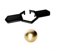 Boule de refroidissement pour café 38 mm, acier inoxydable 304 réutilisable pour whisky, bourbon, cocktails et café glacé, réfrigérateur non diluant avec support, lave-vaisselle (noir + 38 mm doré)