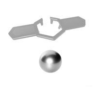 Boule de refroidissement pour café 38 mm, acier inoxydable 304 réutilisable pour whisky, bourbon, cocktails et café glacé, réfrigérateur non diluant avec support, lave-vaisselle (gris + 38 mm argenté)