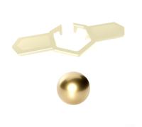 Boule de refroidissement pour café 38 mm en acier inoxydable pour améliorer le plaisir du café, des cocktails et du whisky (blanc + 38 mm doré)