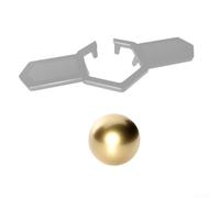 Boule de refroidissement pour café 38 mm en acier inoxydable pour améliorer le plaisir du café, des cocktails et du whisky (gris + 38 mm doré)