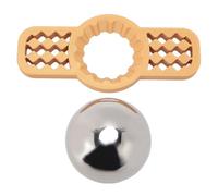 Boule de refroidissement pour café en acier inoxydable avec support amovible, outil réutilisable de refroidissement par glaçons pour le café, préserve la saveur originale sans (Jaune)