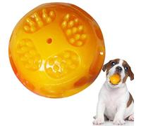 Boule de report pour chiens - Squeaky de 6 cm pour dents chiots, jouets interactifs avec boules de report | pour chiots races petites et grandes mâchoires agressifs jardin plage