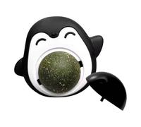 Boule de rouleau catnip, balles de léchage de catnip pour chats | Jouet Licker à mastication de chaton | Nettoyage des dents Toys de chat oral, pingouins Forme du chat du chaton traite la balle de léc