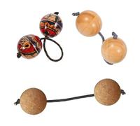 Boule de sable rythmique - Instrument de musique Aslatua - Shaker africain - Percussion en bois - Boule de sable en bois durable