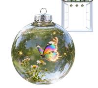 Boule de sapin de Noël - Décorations en cristal, boules de verre prisme arc-en-ciel en acrylique, 8 x 8 x 10 cm, boules de Noël pour décorations à suspendre au sapin, attrape-soleil, fête de mariage |