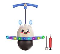 Boule de saut réglable avec poignée | Jouet d'éclairage avec oreilles de lapin, longueur de corde personnalisée, jeu de conditionnement physique amusant pour adultes