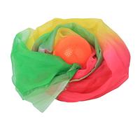 Boule de soie de Tai Chi pour exercice de force douce, fournitures de performance, ruban de fil coloré, longueur réglable pour la pratique du Tai Chi et le fitness, vert orange, (Orange ball + 1.5