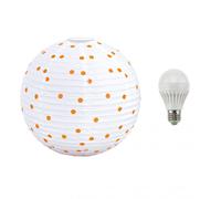 Boule de suspension à LED de 5 watts en pointillé blanc orange éclairage de lampe suspendue