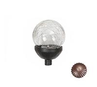 Boule de Verre à énergie Solaire + Accessoires - Pièces de Rechange pour éolienne Solaire (Bronze)