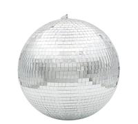 Boule de verre rotative, lumières de scène, réflexion Ktv Bar Dj, lumière de décoration de mariage, lumière Disco d'hôtel, boule de verre colorée(Silver,Diameter 30cm 11.8in)