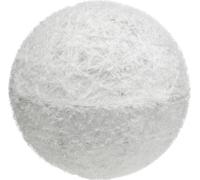 Boule décorative Ø40cm en blanc, divisible, boule en fil de fer avec fil & laine, décoration de Noël polyvalente