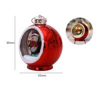 Boule Décorative Créative Et Lumineuse, Pendentif Père Noël Pingouin Pour Arbre De Noël, Scène De Centre Commercial, Cadeau Xms