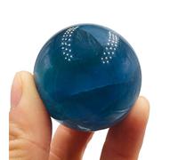 Boule décorative Cristaux de guérison naturels Boule de Divination Bleu Fluorite Poli 1.57"/4cm Sphère en Cristal Poli pour la méditation, Le Yoga, la Maison et la décoration de Bureau