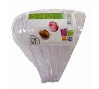 Boule décorative - Lot de 5 - Plastique cristal - 11 cm - Transparent - Contact alimentaire