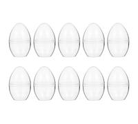 Boule Décorative Œuf Transparente en Plastique 10 Pièces pour Fêtes