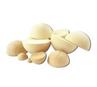 Boule demi-ronde de couleur en bois for bricolage, artisanat, perles en bois for la peinture, l'artisanat, la fabrication, Ø10 12 15 18 20 25 30mm à 80mm(10Pcs 18mm)