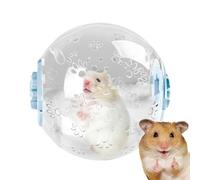 Boule d'exercice pour hamster, boule de gerbil - Roue de hamster silencieuse transparente, accessoires de cage pour petits animaux de compagnie Moments amusants pour amis de la famille