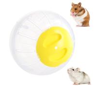 Boule d'Exercice Transparente 14,5cm pour Hamster et Petits Animaux - Balle de Course pour Gerbille, Cochon d'Inde, Hérisson (Jaune)