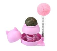 Boule d'herbe à chat murale pour chats - Boule d'herbe à chat jouet pour mur sûr et pivotant, Bulles d'herbe à chat lécables pour chats, Boule d'herbe à chat jouet pour nettoyer les de